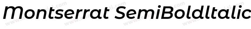 Montserrat SemiBoldltalic字体转换